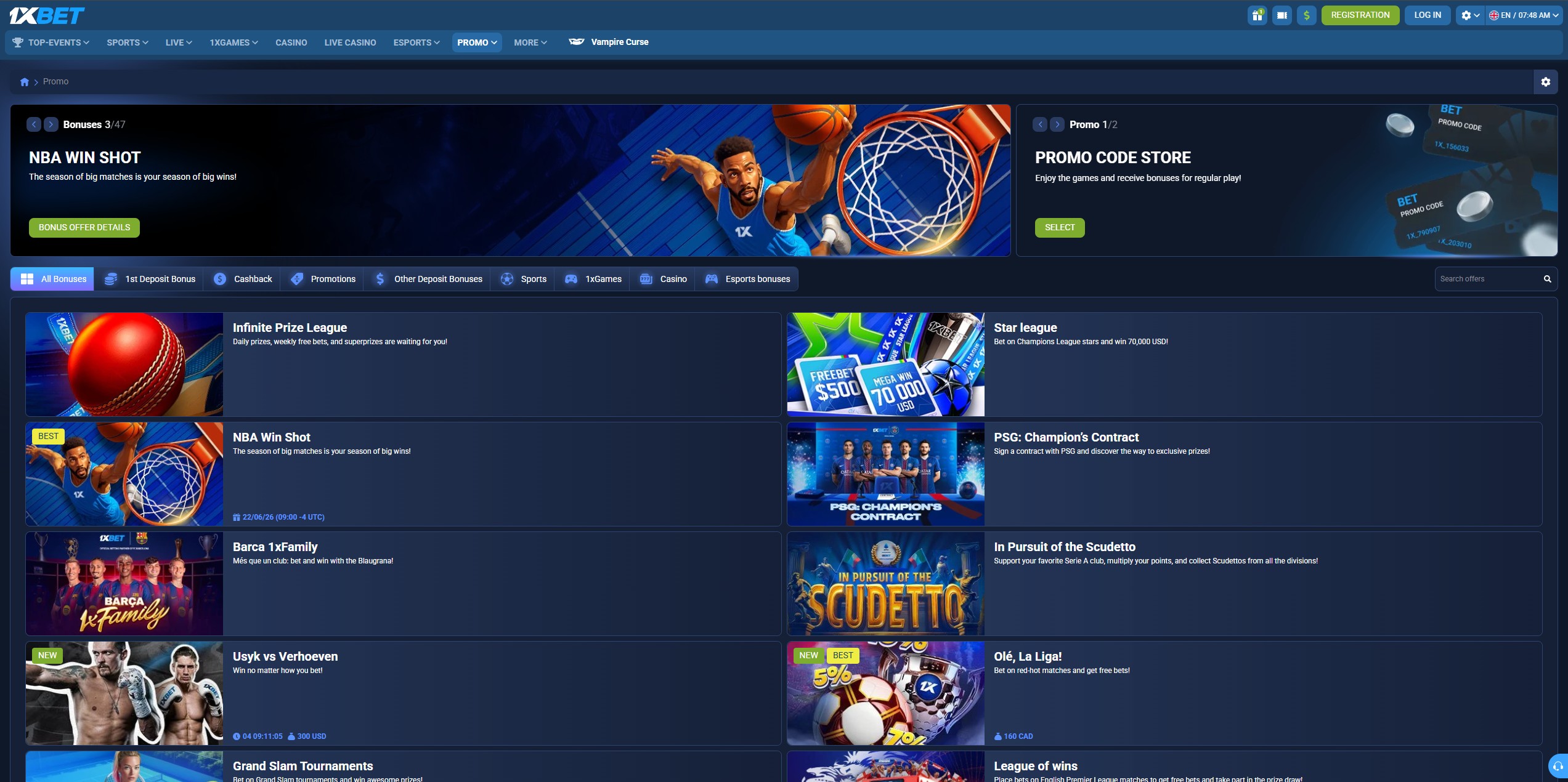 1XBET Casino screenshot 3