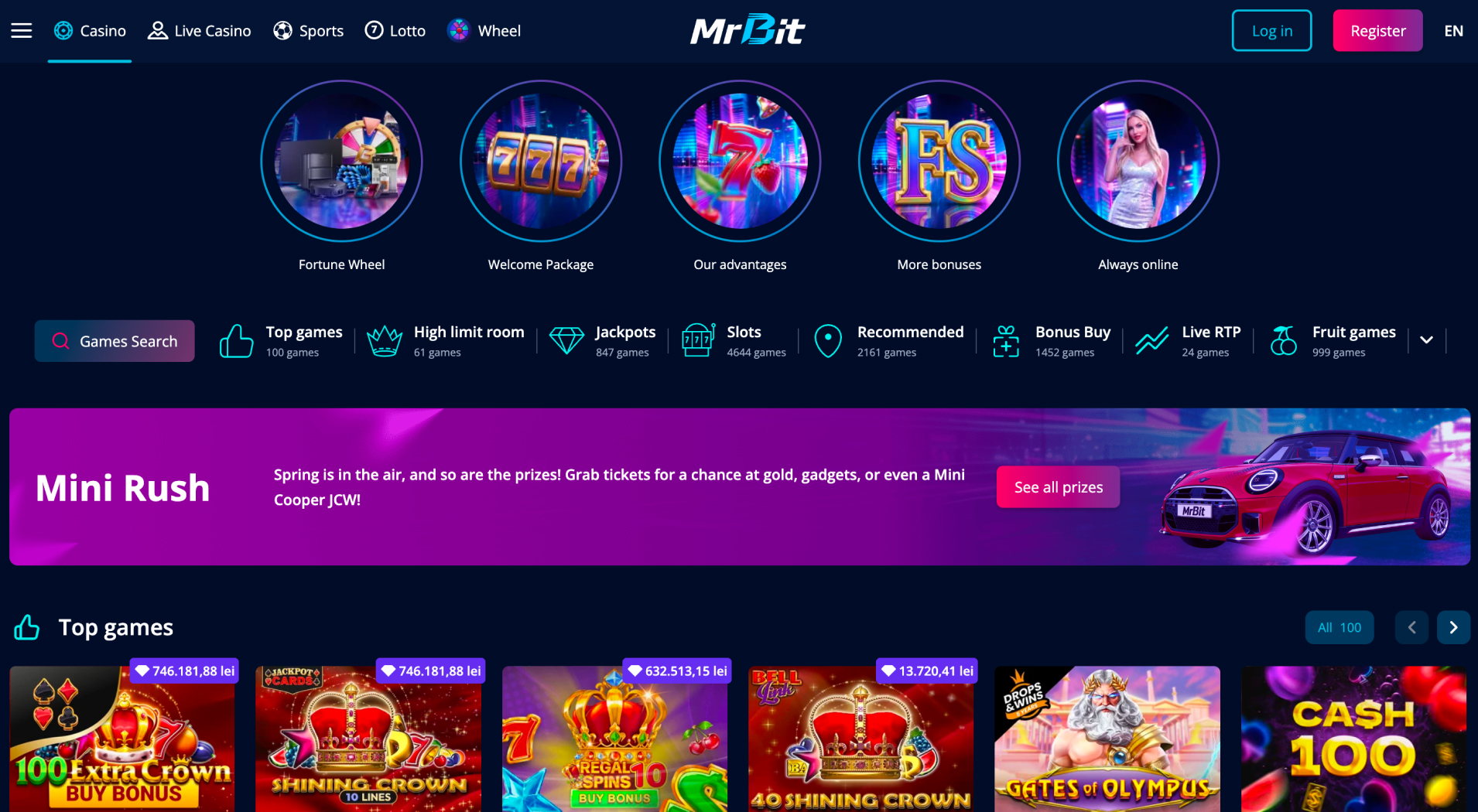 Mr Bit Casino screenshot 1