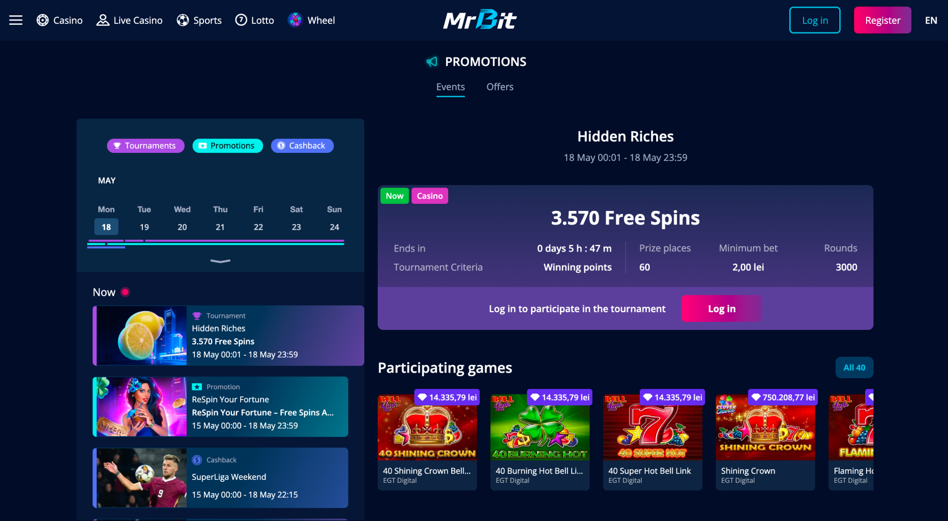 Mr Bit Casino screenshot 3