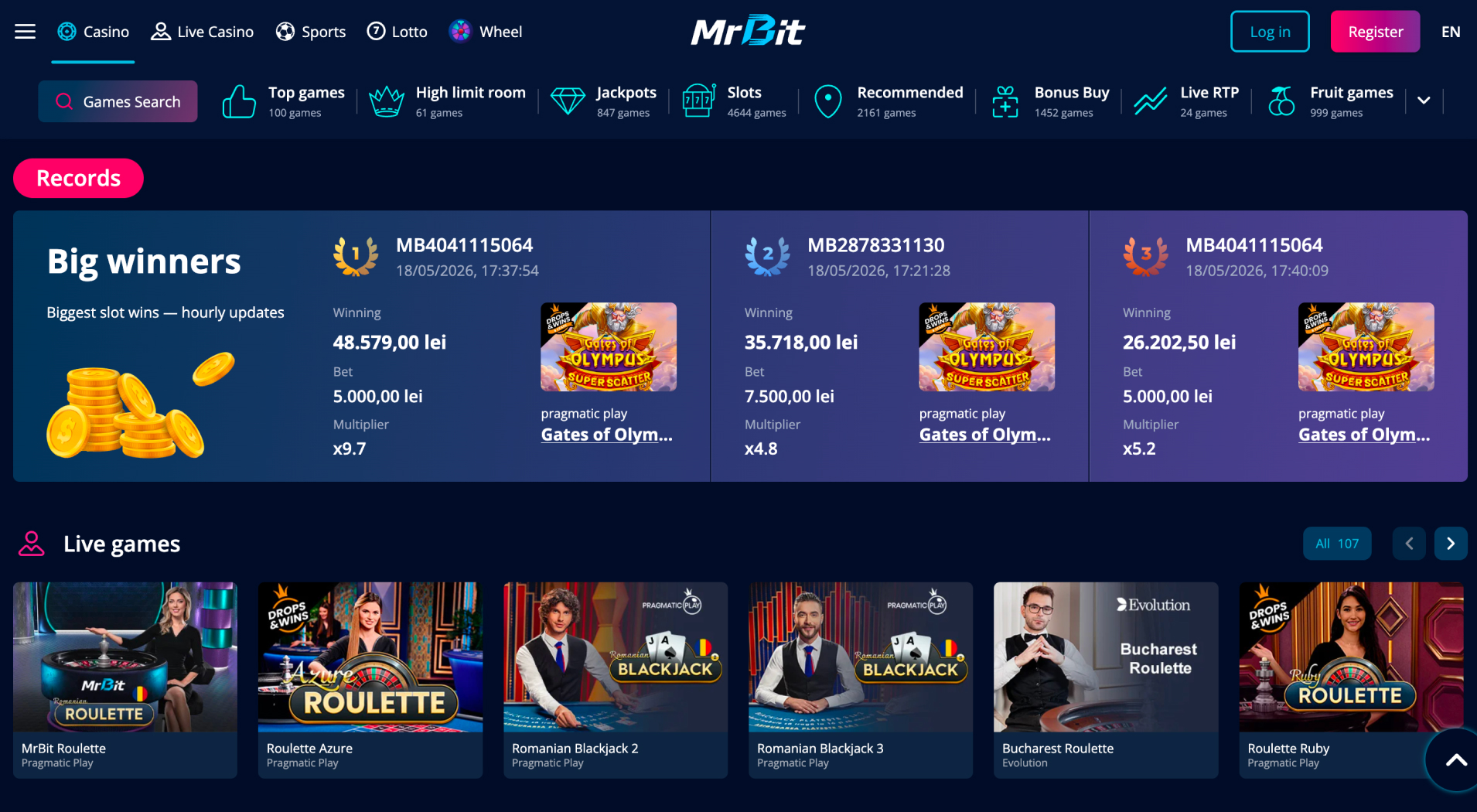 Mr Bit Casino screenshot 5