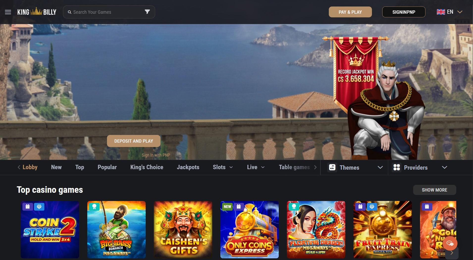 7. King Billy Casino
